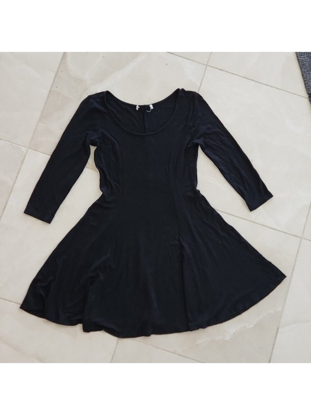 Longsleeved Soft Black Mini Dress. SIZE Small